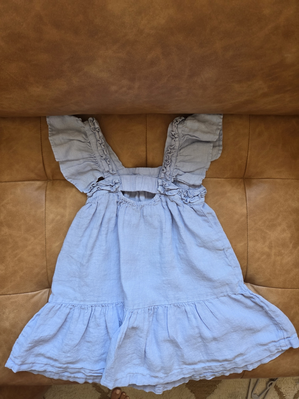 Zara Light Blue Ruffle Strap Sundress - Picture 3 of 6
